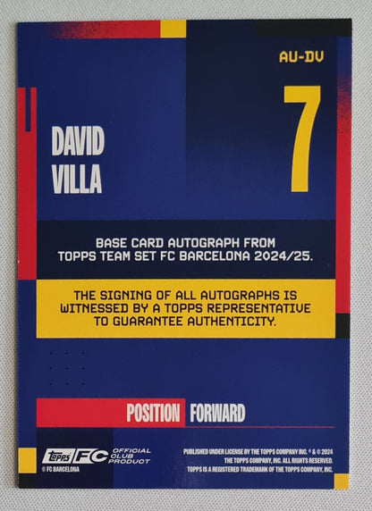 David Villa - 2024 Topps FC Barcelona Team Set Auto /99 #AU-DV