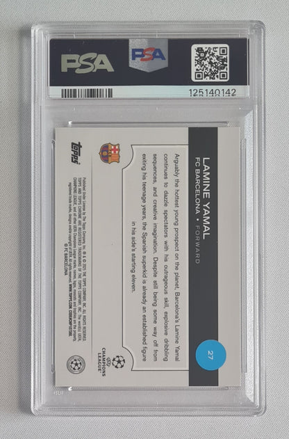Lamine Yamal - 2024/25 Topps Chrome UCC Future Stars Magenta Starball PSA 10 #27 FC Barcelona