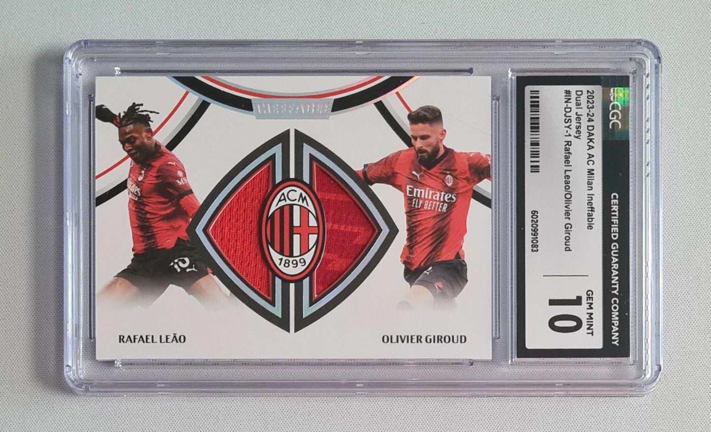 Rafael Leao & Olivier Giroud - 2023/24 DAKA AC Milan Ineffable Dual Jersey CGC 10 #IN-DJSY-1
