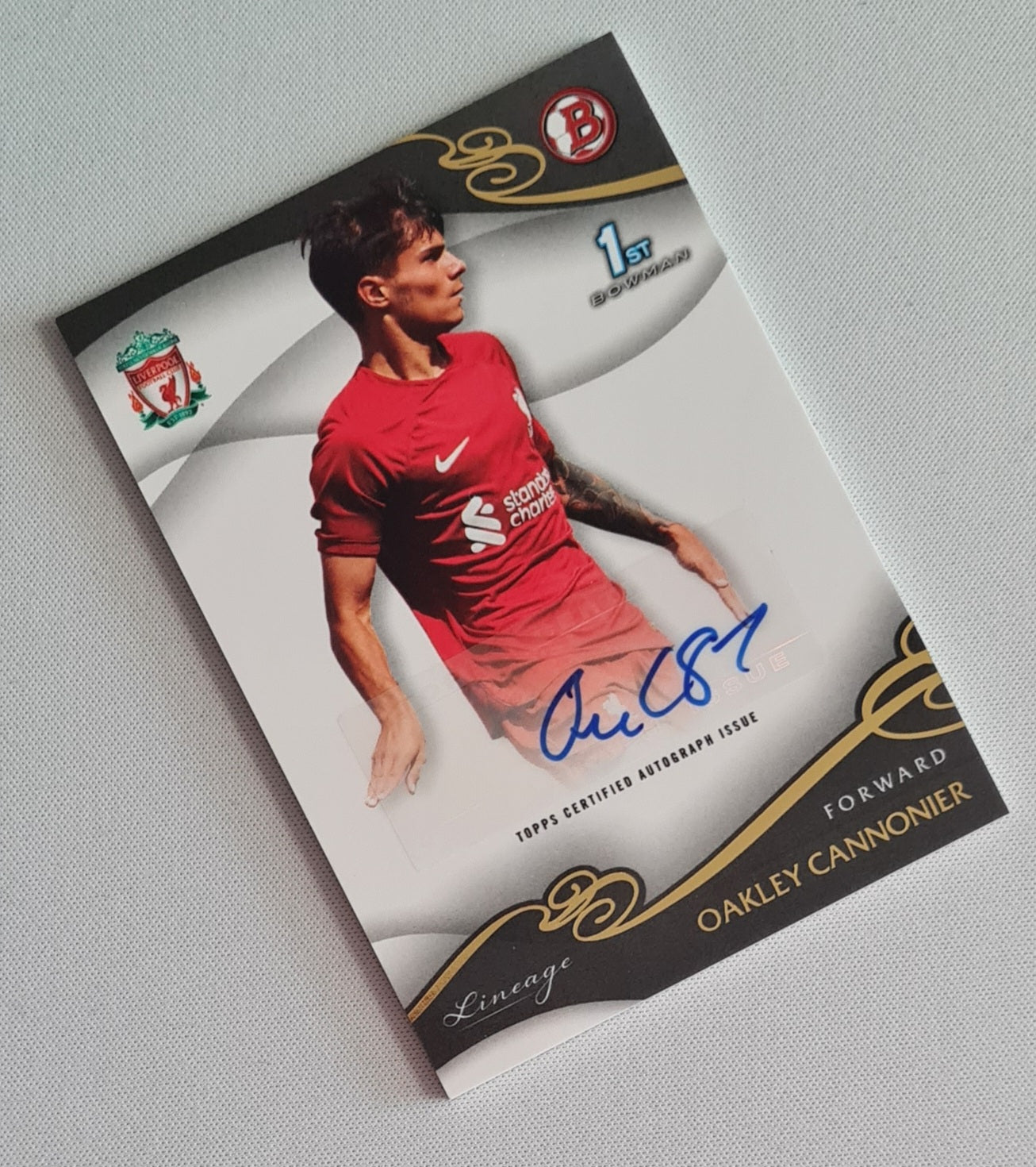 Oakley Cannonier - 2022/23 Topps Liverpool FC Lineage Academy Autograph #AU-OC