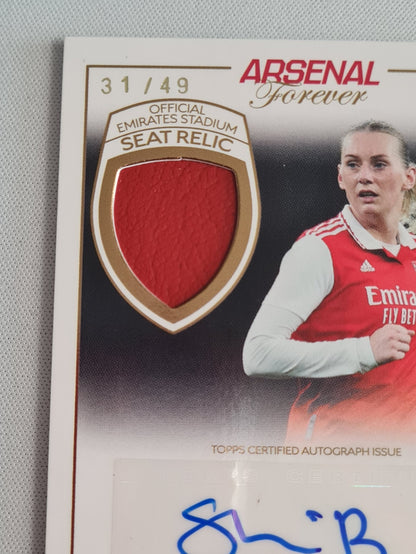 Stina Blackstenius - 2023/24 Topps Arsenal Forever Seat Relic Auto /49 #HV-SB