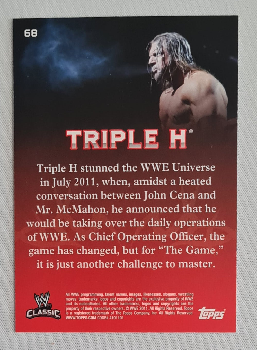 Triple H - 2011 Topps WWE Classic #68 Holo Refractor