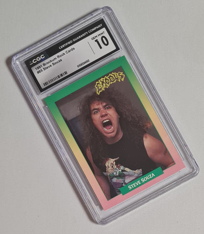 Steve Souza Exodus - 1991 Brockum Rock Cards CGC 10 #85