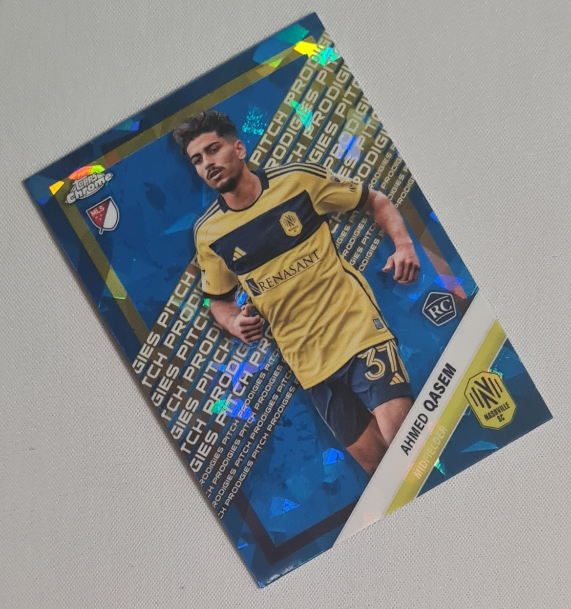 Ahmed Qasem - 2025 Topps Chrome Sapphire MLS Pitch Prodigies #192 Nashville SC