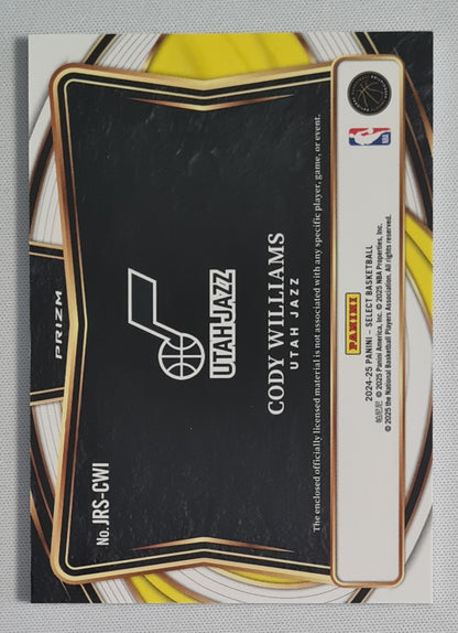Cody Williams - 2024/25 Panini Select Patch Prizm #JRS-CWI Utah Jazz