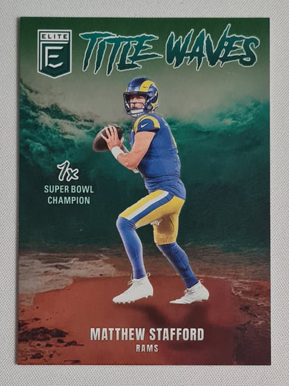 Matthew Stafford - 2025 Panini Donruss Elite Title Waves #6 Los Angeles Rams
