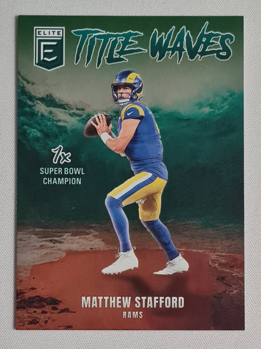 Matthew Stafford - 2025 Panini Donruss Elite Title Waves #6 Los Angeles Rams