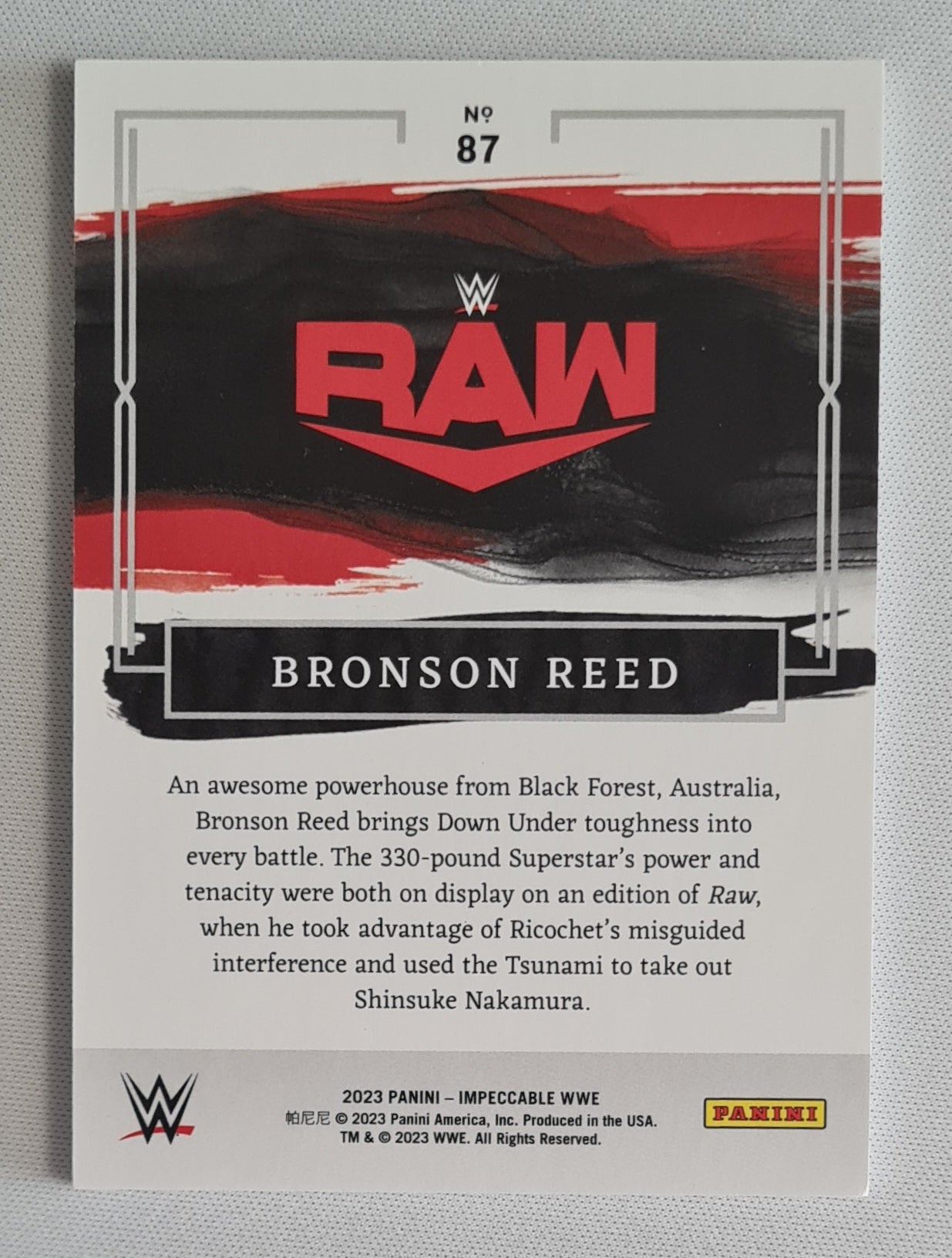 Bronson Reed - 2023 Panini Impeccable WWE /99 #87