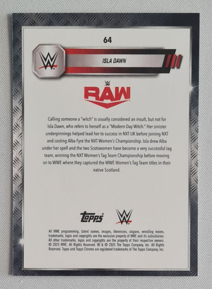 Isla Dawn - 2025 Topps Chrome WWE Blue /199 #64