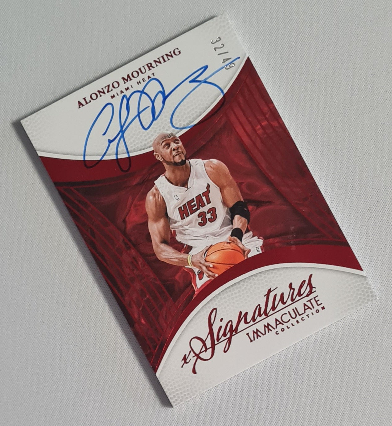 Alonzo Mourning - 2024/25 Panini Immaculate Signatures /49 #IMS-ALZ Miami Heat