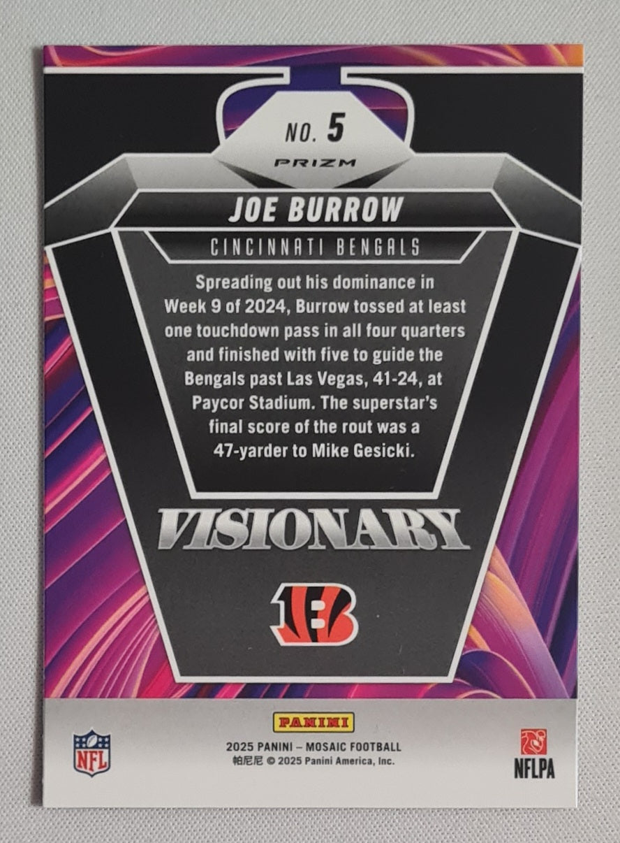 Joe Burrow - 2025 Panini Mosaic Visionary #5 Cincinnati Bengals