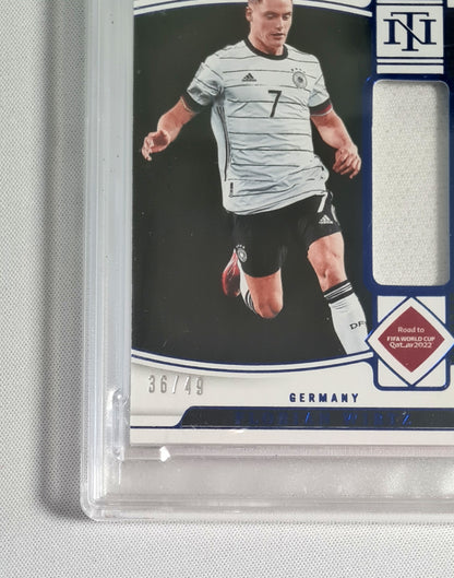 Florian Wirtz - 2022 National Treasures Road to Qatar Timeline Mat Sapphire /49 Patch PSA 8 #FW Germany