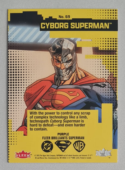 Cyborg Superman - 2025 Fleer Brilliants Superman Purple #69