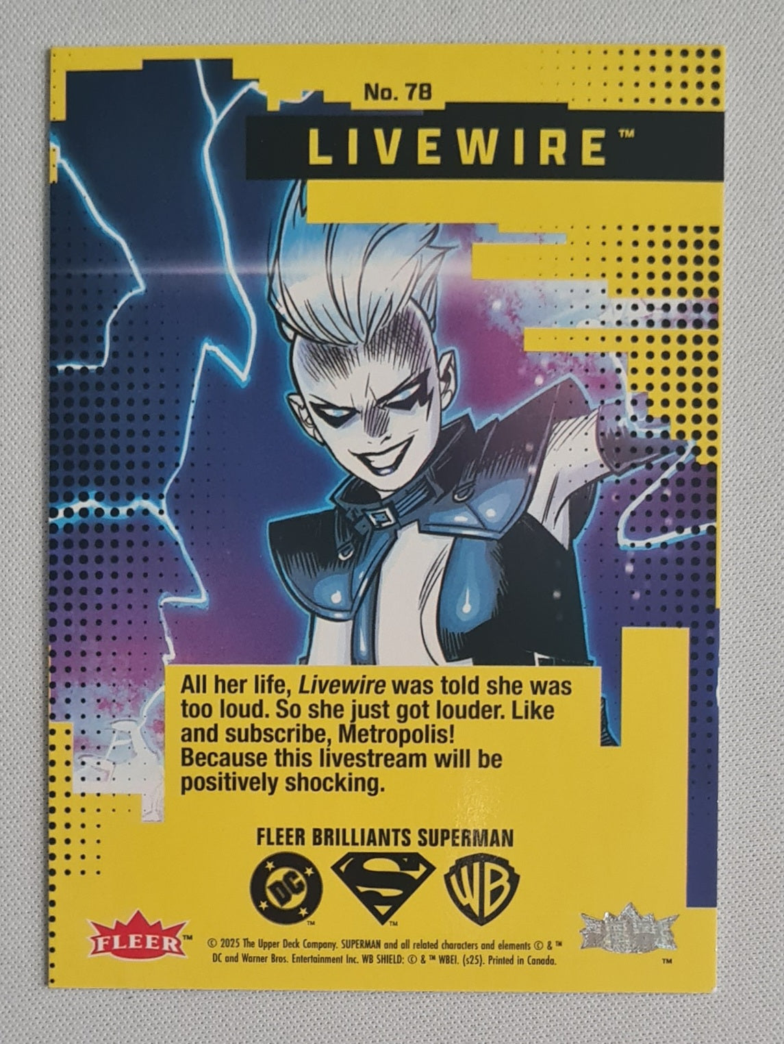 Livewire - 2025 Fleer Brilliants Superman #78