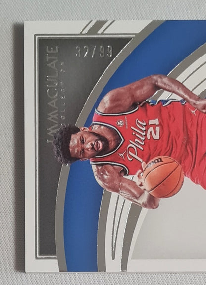 Joel Embiid - 2021/22 Panini Immaculate /99 #86 Philadelphia 76ers
