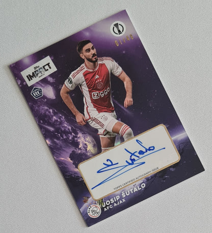 Josip Sutalo - 2023/24 Topps Impact Purple Auto /49 AFC Ajax