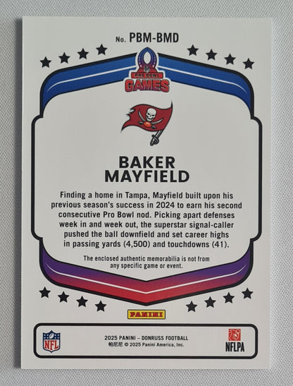 Baker Mayfield - 2025 Panini Donruss Pro Bowl Games Patch #PBM-BMD Tampa Bay Buccaneers