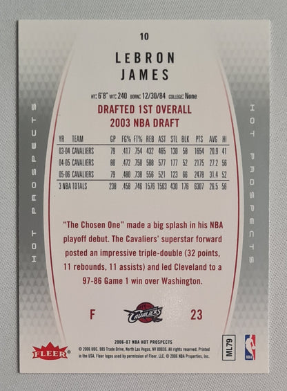 LeBron James - 2006/07 NBA Hot Prospects #10 Cleveland Cavaliers