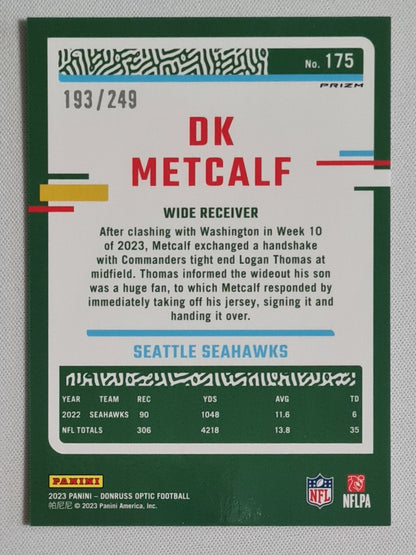 DK Metcalf - 2023 Panini Donruss Optic Orange /249 #175 Seattle Seahawks