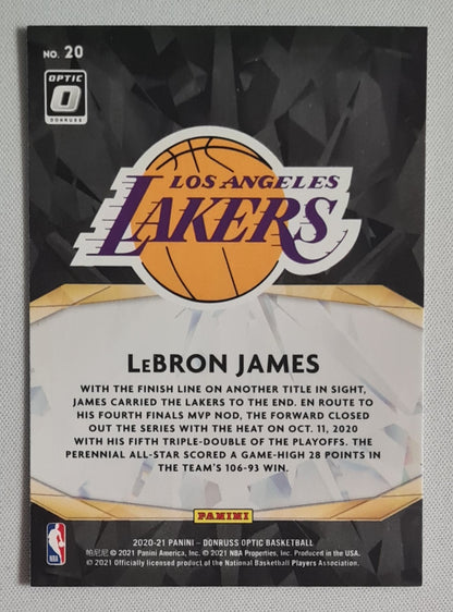 LeBron James - 2020/21 Panini Donruss Optic Winner Stays #20 Los Angeles Lakers