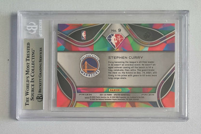 Stephen Curry - 2021/22 Panini Spectra Diamond Anniversary 75 BGS 9 #9 Golden State Warriors
