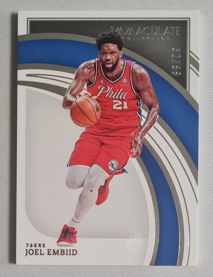 Joel Embiid - 2021/22 Panini Immaculate /99 #86 Philadelphia 76ers