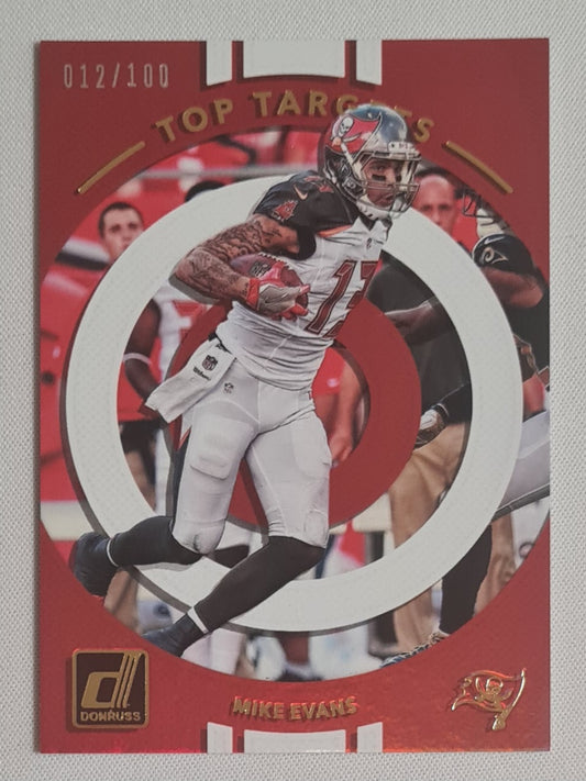 Mike Evans - 2017 Panini Donruss Football Top Targets /100 #6 Tampa Bay Buccaneers