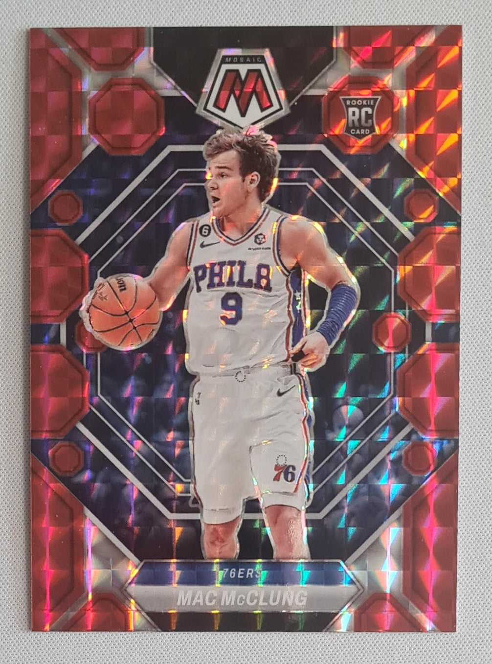 Mac McClung - 2022/23 Panini Mosaic Red Prizm #238 Philadelphia 76ers