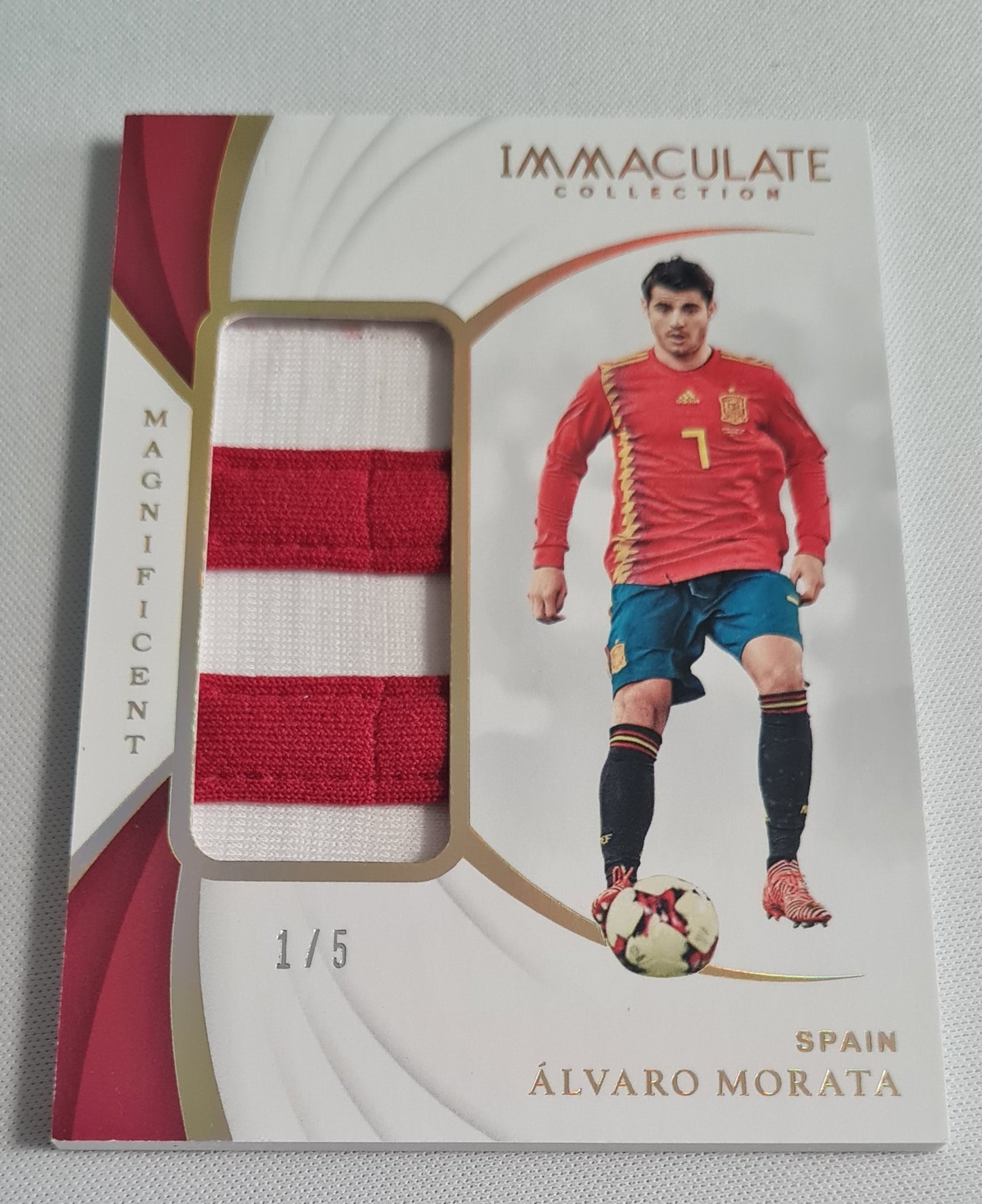 Alvaro Morata - 2018/19 Panini Immaculate Collection Magnificent Patch /5 Game Worn #MA-AMO Spain