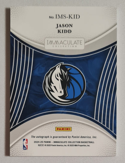 Jason Kidd - 2024/25 Panini Immaculate Signatures /99 #IMS-KID Dallas Mavericks