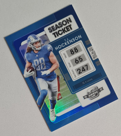 T.J. Hockenson - 2021 Panini Contenders Optic /99 #50 Detroit Pistons