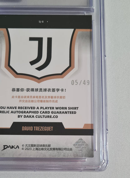 David Trezeguet - 2023/24 DAKA Juventus FC Signature Jerseys Limited CGC 9 #SJ-8