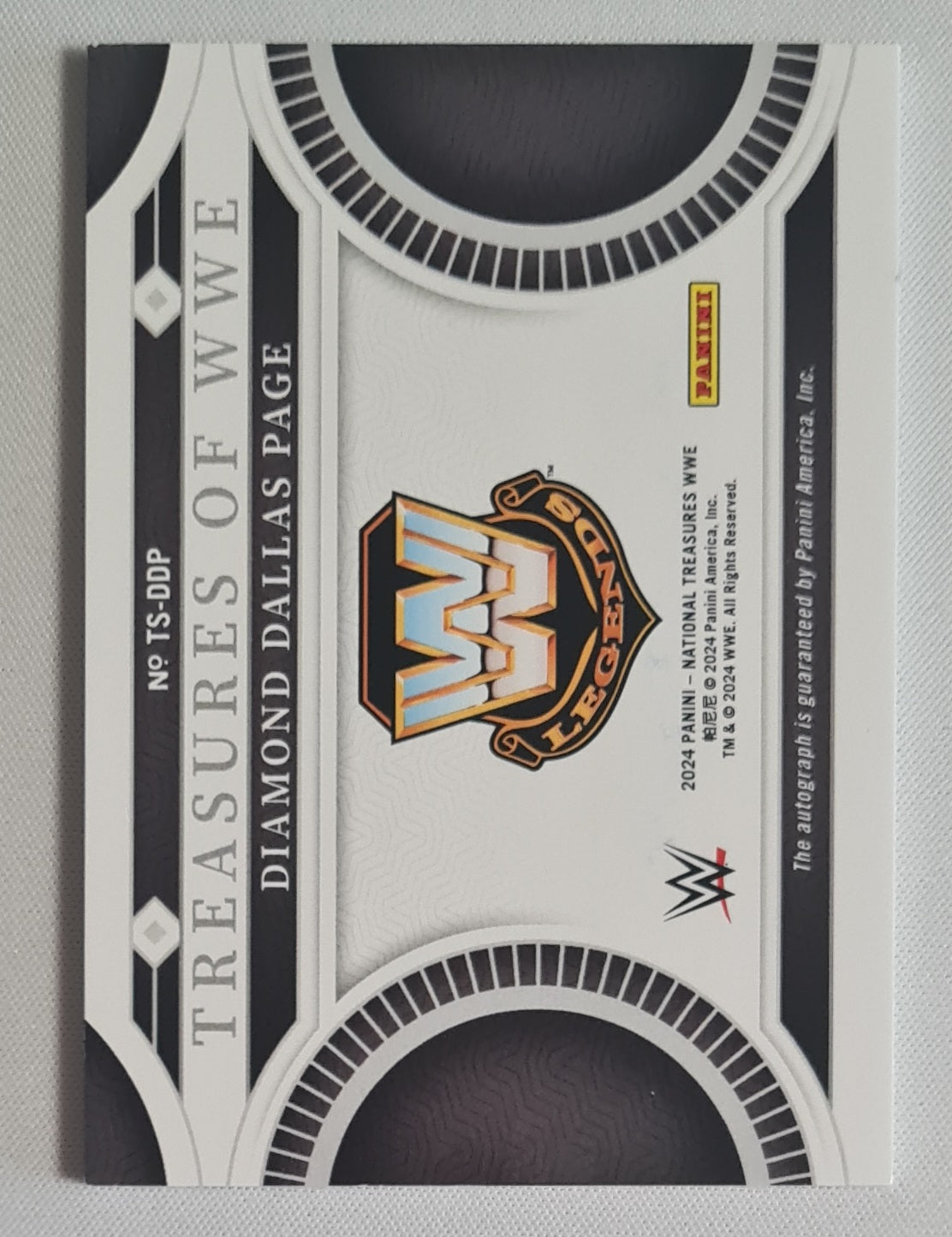 Diamond Dallas Page - 2024 Panini National Treasures WWE Treasures of WWE Auto /25 #TS-DDP