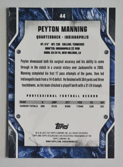Peyton Manning - 2024 Topps Resurgence #44 Indianapolis Colts