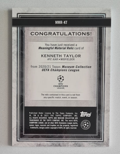 Kenneth Taylor - 2020/21 Topps Museum Collection Patch Meaningful Materials /75 #MMR-KT AFC Ajax