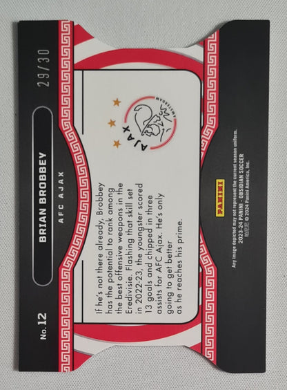 Brian Brobbey - 2023/24 Panini Obsidian Tunnel Vision /30 #12 AFC Ajax
