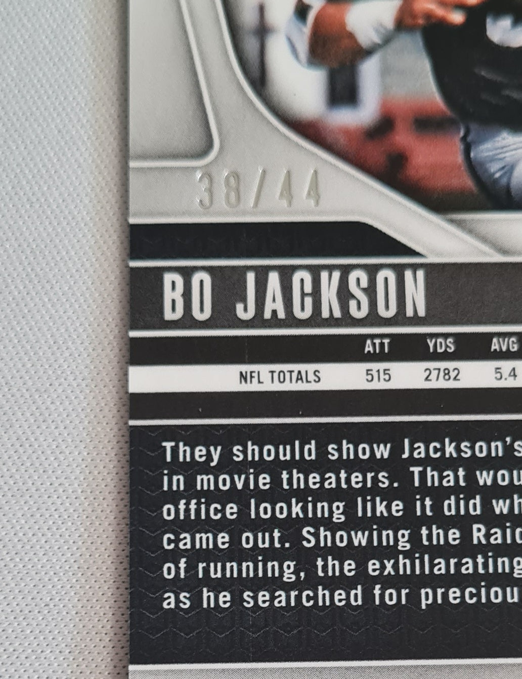 Bo Jackson - 2024 Panini Prizm Red Yellow /44 #154 Las Vegas Raiders