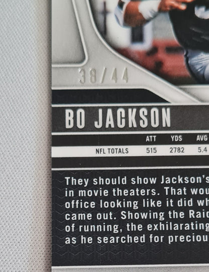 Bo Jackson - 2024 Panini Prizm Red Yellow /44 #154 Las Vegas Raiders