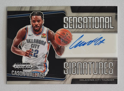 Cason Wallace - 2024/25 Panini Prizm Black Sensational Signatures #SS-CSW Oklahoma City Thunder
