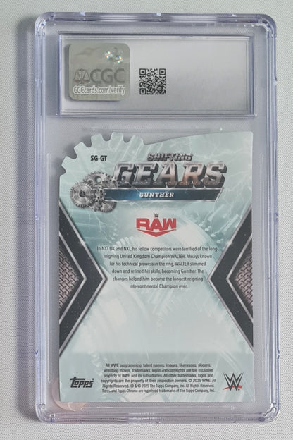 Gunther - 2025 Topps Chrome WWE Shifting Gears /50 CGC 9 #SG-GT