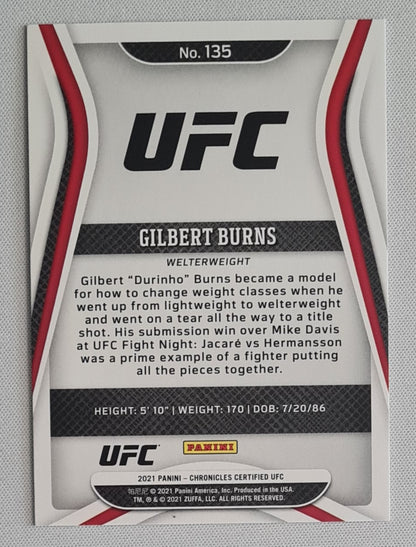 Gilbert Burns - 2021 Panini Chronicles Certified UFC Rookie Card #135