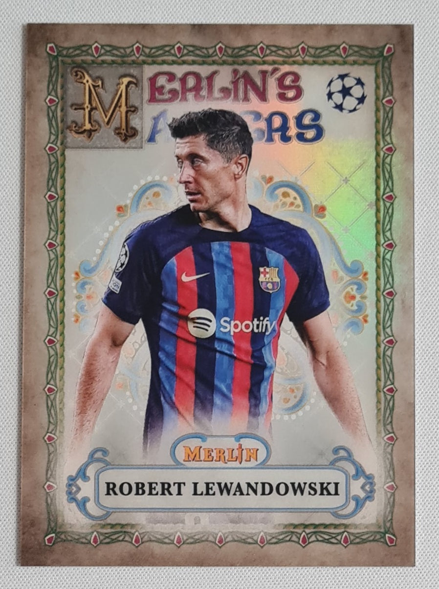 Robert Lewandowski - 2022/23 Topps Merlin UEFA Soccer Merlin's Masters #MM-3 FC Barcelona