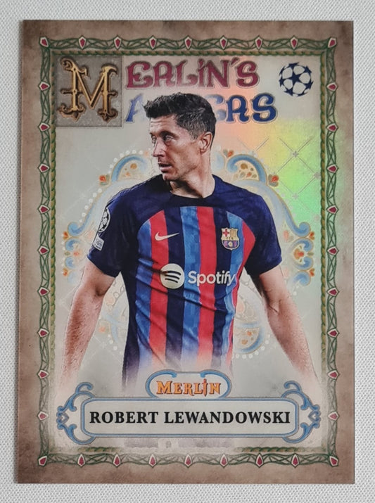 Robert Lewandowski - 2022/23 Topps Merlin UEFA Soccer Merlin's Masters #MM-3 FC Barcelona