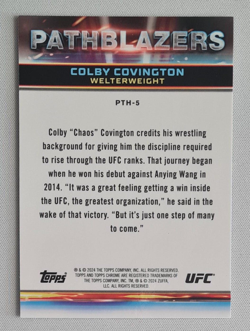 Colby Covington - 2024 Topps Chrome UFC Pathblazers #PTH-5
