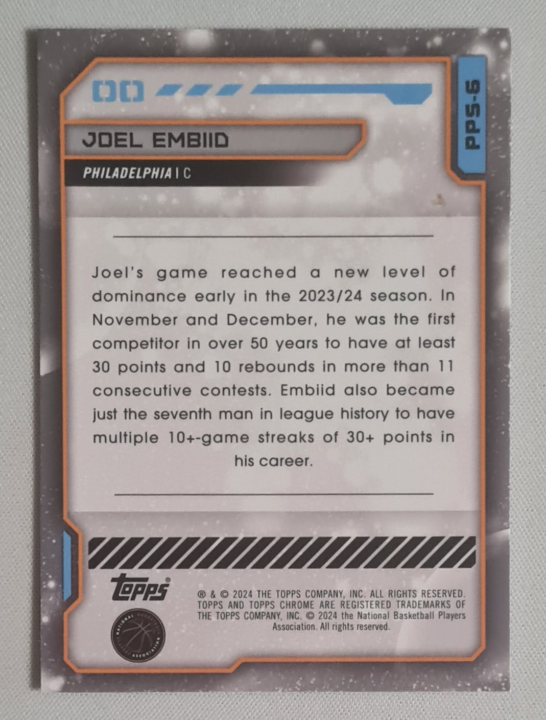 Joel Embiid - 2024 Topps Chrome Planetary Pursuit The Sun #PPS-6 Philadelphia 76ers
