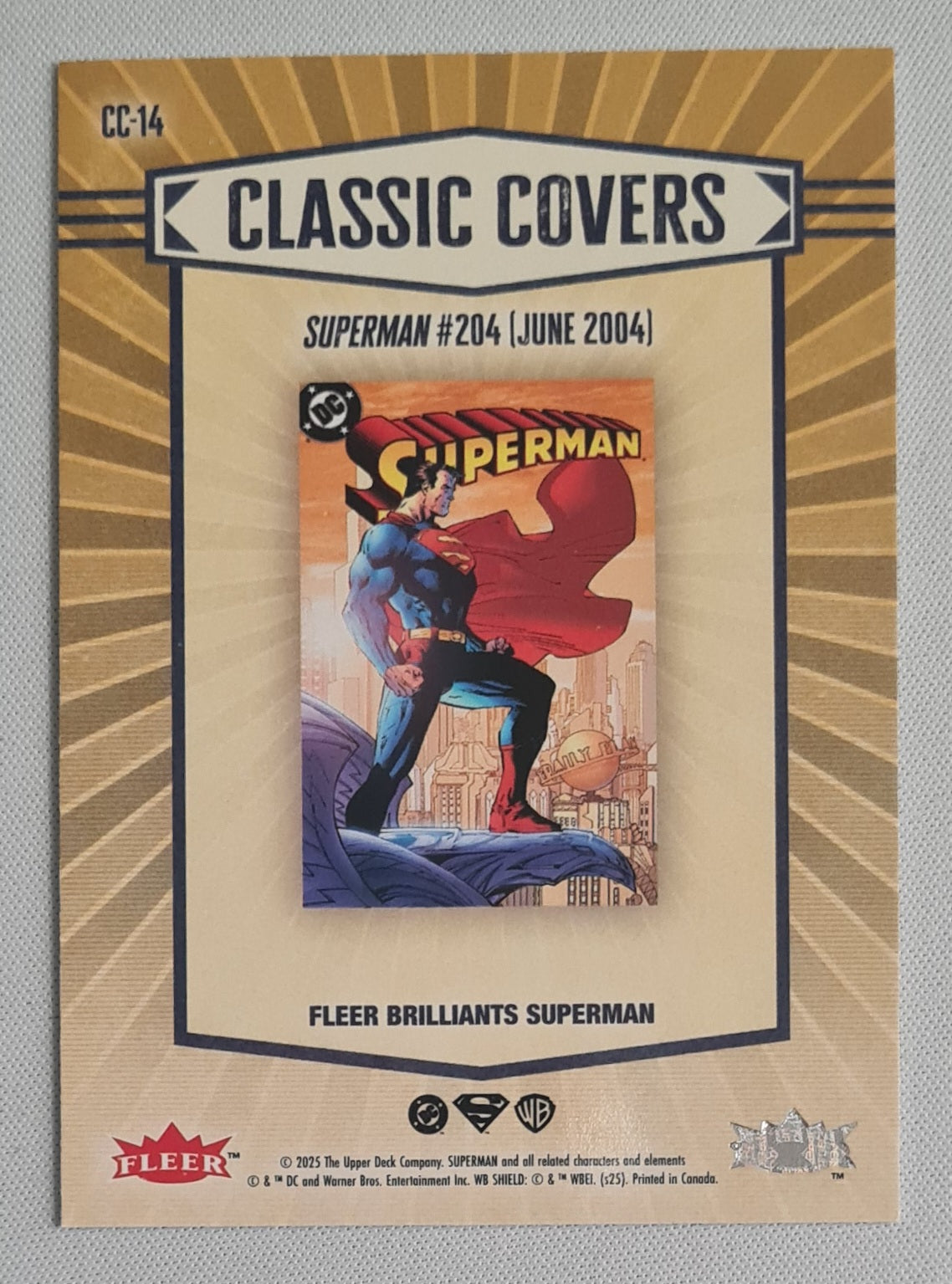 Superman - 2025 Fleer Brilliants Superman Classic Covers Superman 204 #CC-14