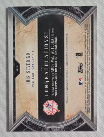 Luis Severino - 2018 Topps Museum Collection Auto /299 #AA-LS New York Yankees