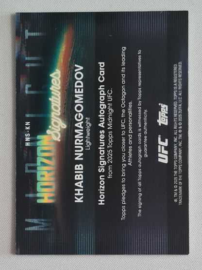 Khabib Nurmagomedov - 2025 Topps Midnight UFC Horizon Signatures #HNS-KN